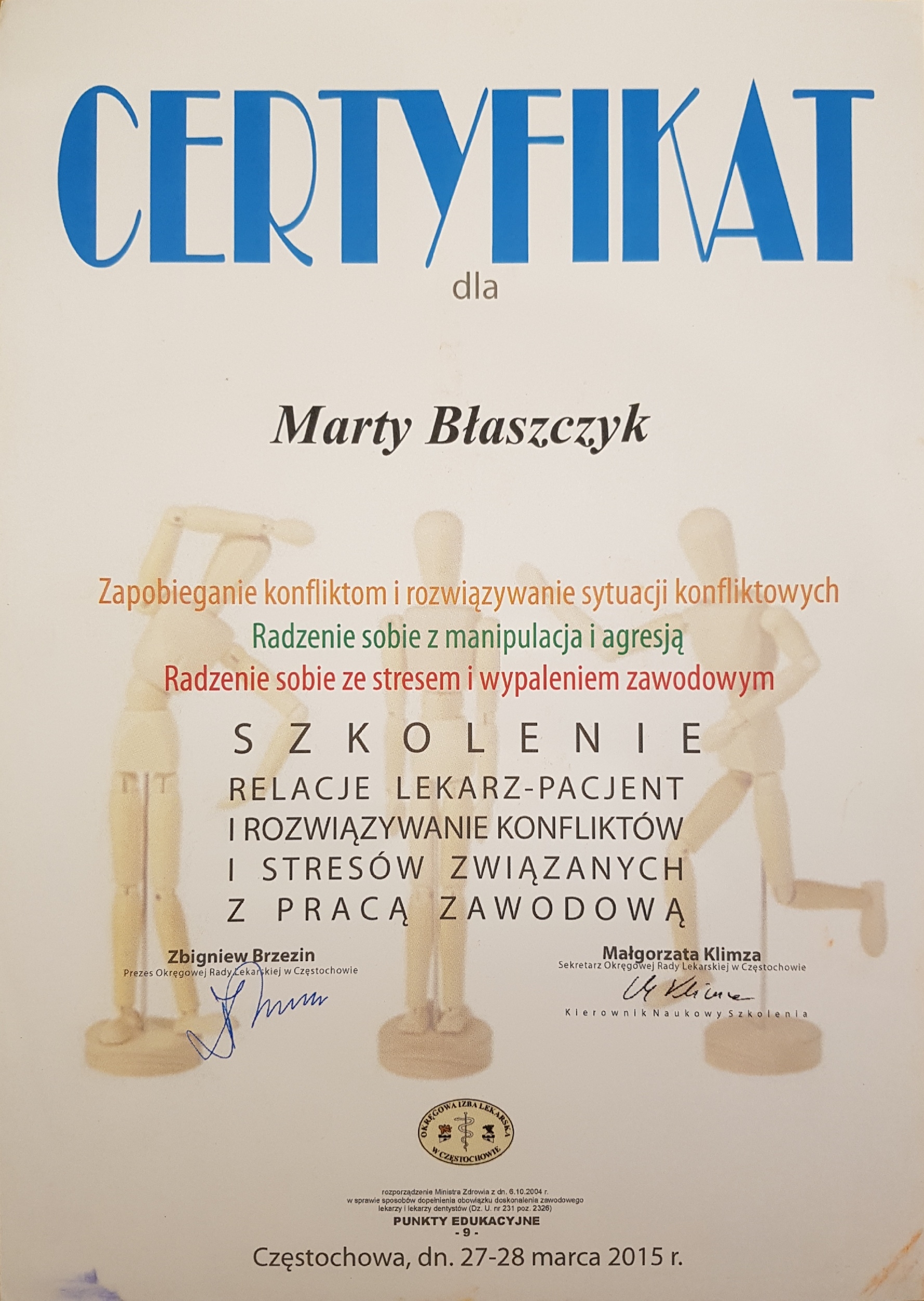 Certyfikaty Dr Marta Błaszczyk Owczarek 2019 16.50.09(1)